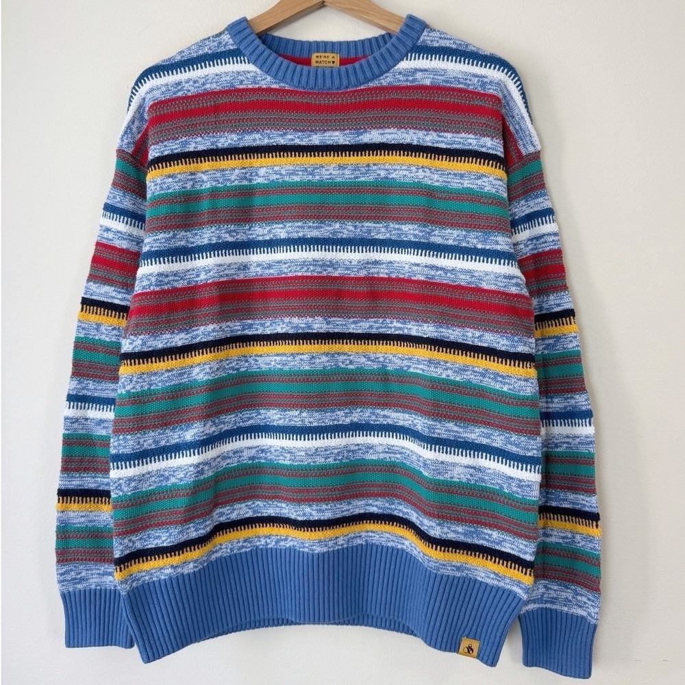 Scotch & Soda Colorful Striped Cozy Knit Sweater - Medium